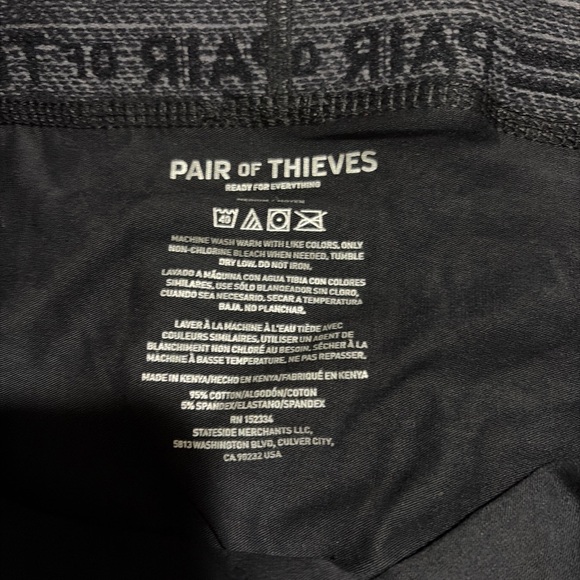 Pair of Thieves 4 Black Men's Boxer Briefs Medium - Picture 3 of 5